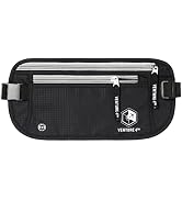 VENTURE 4TH Travel Money Belt - Slim Passport Holder RFID Blocking Travel Pouch to Protect Cash, ...