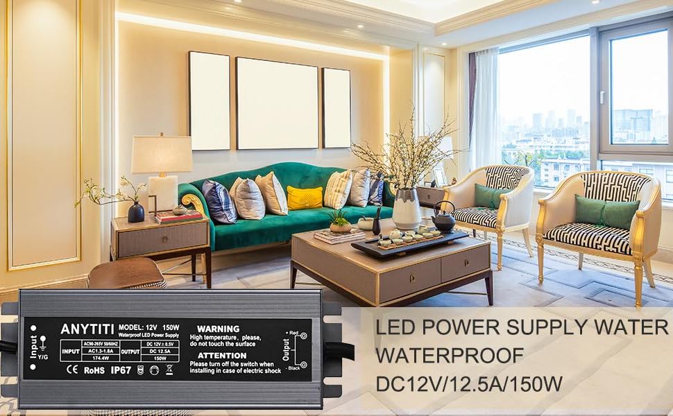 LED POWER SUPPLY DC12V/12.5A/150W