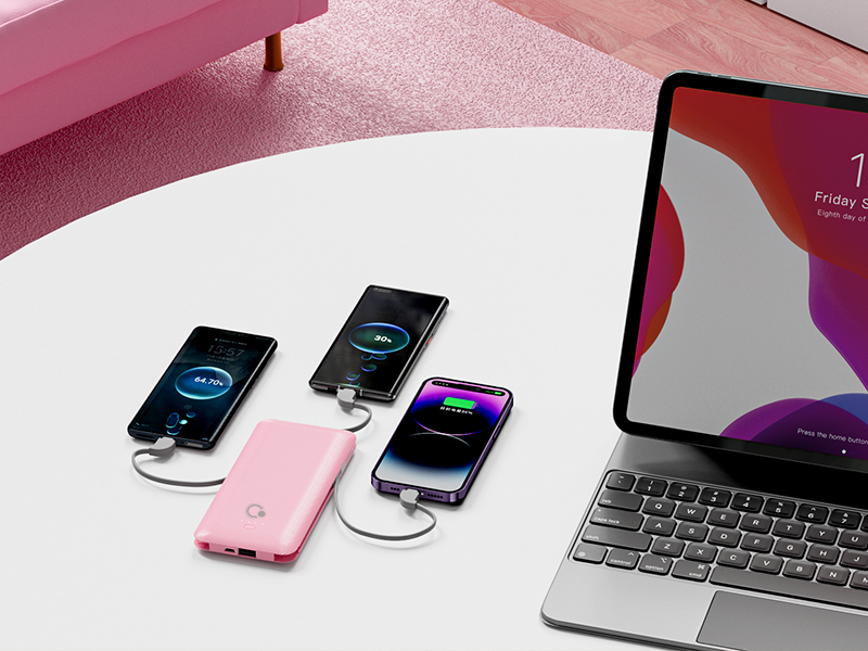 portable charger with cable