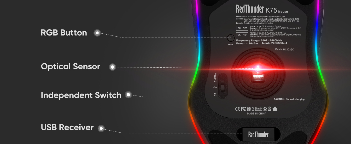 Opitical gaming mouse