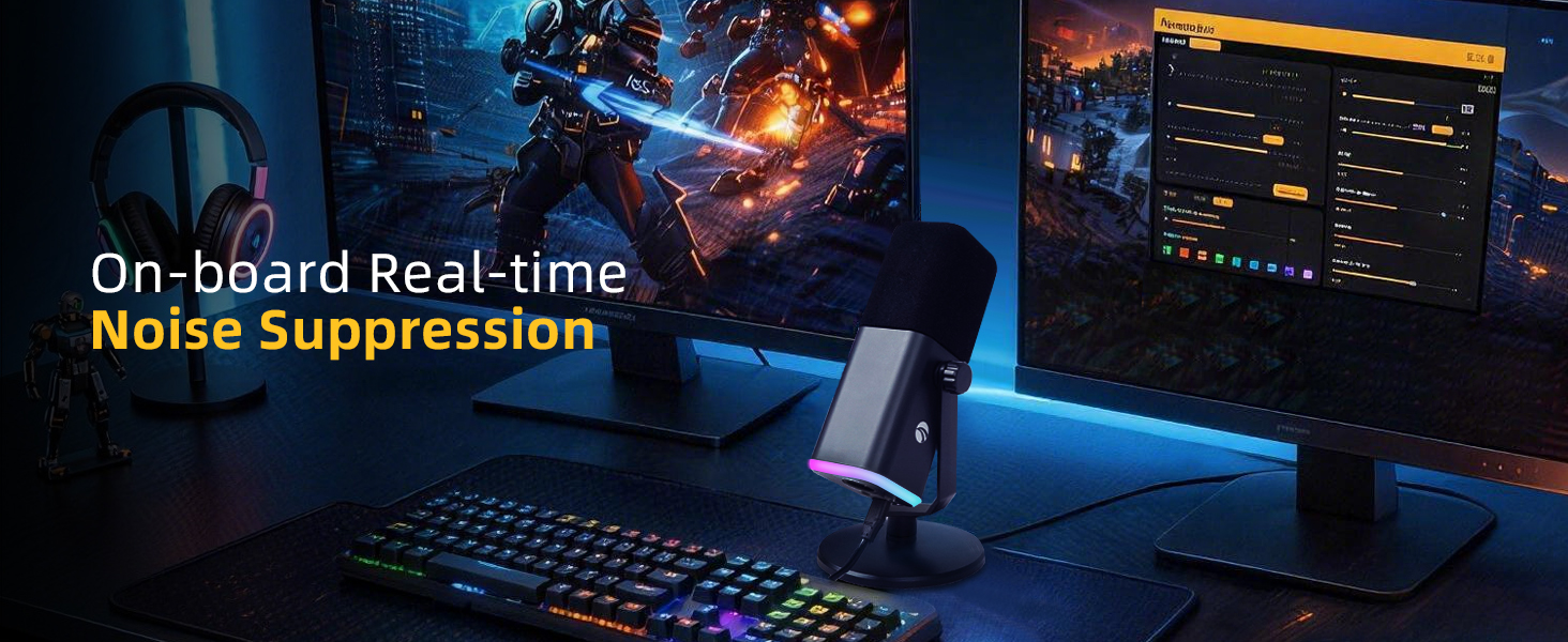 XLR/USB Gaming Microphone for PC