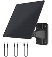 Trail Camera Solar Panel, WingHome 5000mAh Built-in Battery, 12V/1A &amp; 6V/1.5A Output, IP66 Waterp...