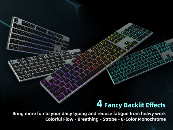 4 fancy backlit effects keyboard