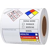 Hybsk Chemical Safety Labels for SDS NFPA HMIS OSHA | 4x3 inches MSDS Stickers with GHS Pictogram...