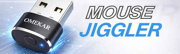 OMEKAR USB mouse jiggler with LED, hardware device that keeps computer active