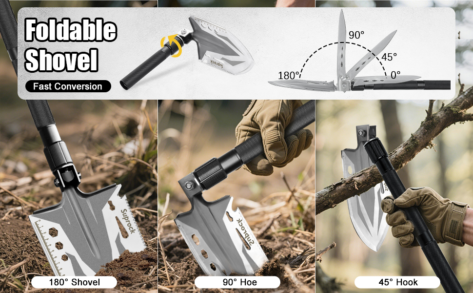 Camping Shovel, Multi-Functional Camping Shovel