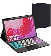 for Lenovo Tab M11 11 inch 2024 Keyboard Case: 3 Zone 7 Colors Backlit Trackpad Keyboard for 11" ...