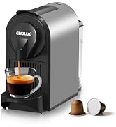 CHULUX Compact Espresso Machine, 20 Bar Single Serve Coffee Maker, Dual Brew Sizes for Espresso a...