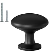 homdiy Black Round Drawer Knobs, 30 Pack Kitchen Cabinet Hardware Knobs - HD6050BK Metal Drawer P...