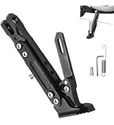 Foelony Universal Motorcycle CNC Kickstand, 6 Speed Adjustable Aluminum Alloy Foot Side Support S...