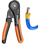 Preciva Hexagonal Ferrule Crimping Tool, AWG 28-7(0.08-10mm²) Wire Crimps Tools, Crimper Plier Ad...