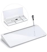 Desk Whiteboard Dry Erase Glass Whiteboard, Varhomax Desktop White Board with Storage to-do List ...
