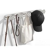 FORIOUS Wall Mounted Coat Rack, Stainless Steel 5 Wall Hooks SUS304 for Hanging, Coat Hook for To...