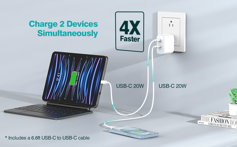 40W Dual USB C Charger