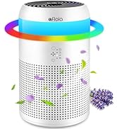 Afloia Mini Air Purifiers for Bedroom with 7 Colors Light &amp; Fragrance Sponge for Home Office Livi...