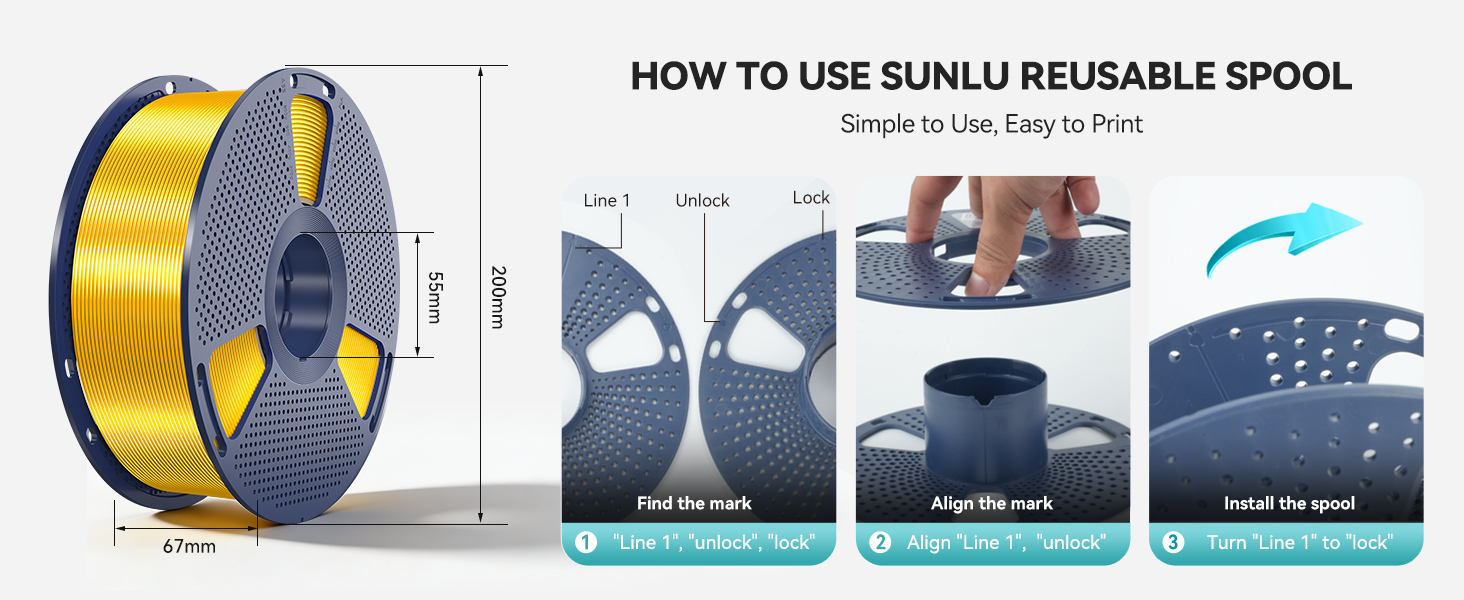 sunlu shiny silk pla plus Filament 1.75mm 3d printer filament sunlu filament 1kg silk filament
