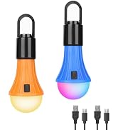Lepro LED Rechargeable Camping Lantern, 7 White and RGB Light Modes, Camping Essentials, Hanging ...