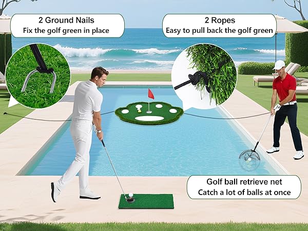 floating golf green