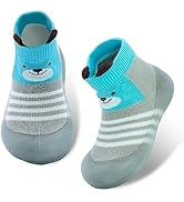 Dexspoeny 1 Pair Baby Shoes, Baby Socks Shoes Boys/Girls Walkers Shoes Non-Skid Slipper Shoes wit...