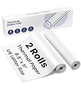 Thermal Paper 8.5" x 11" US Letter Size, 2 Rolls Quick-Dry Thermal Printer Paper, Compatible with...