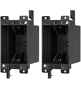 YQMIGU Old Work Outlet/Switch Black Box,ETL Listed, 1-Gang Electrical Outlet Box, PVC Plastic Jun...