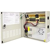12V 30A 18-Channel CCTV Power Supply Box - UL Listed, Efficient DC Power Distribution for HD Secu...