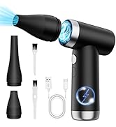 Hagoogi Compressed Air Duster, 120000RPM Electric Air Duster, 4 Gear Adjustable Air Blower for Ke...