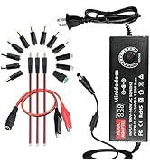 120W Power Supply Adjustable DC 3V ~ 24V Variable Universal Switching AC/DC Adapter Minidodoca AC...