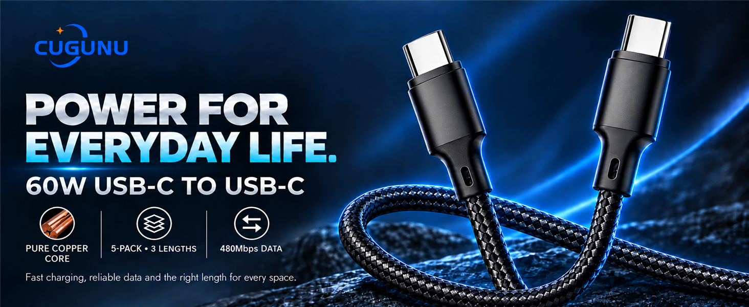 60W usb c to usb c cable