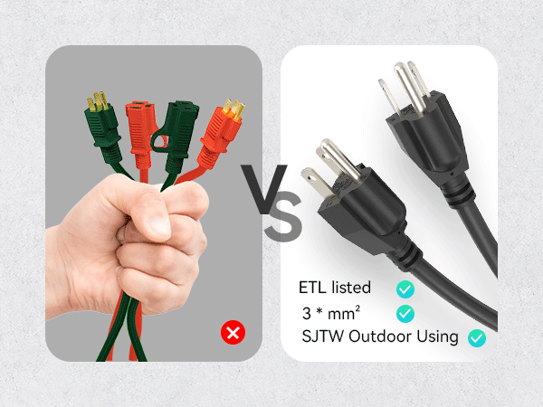 short extensio ncord black 3 prong