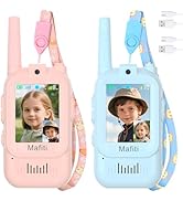 Mafiti Toys for 3 4 5 6 7 8 Year Old Boys Girls Mini Video Walkie Talkies for Kids 2 Pack Recharg...