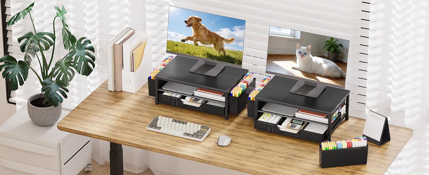 desk organizer monitor stand