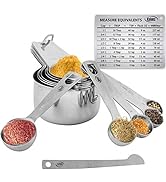 Kaluns Stainless Steel Measuring Cups, Measuring Spoons,16 Piece Measuring Cups and Spoons Set In...