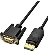 Foboiu DisplayPort to VGA, VGA Adapter 6 Feet DP Cable Connects Port from Desktop or Laptop Monit...