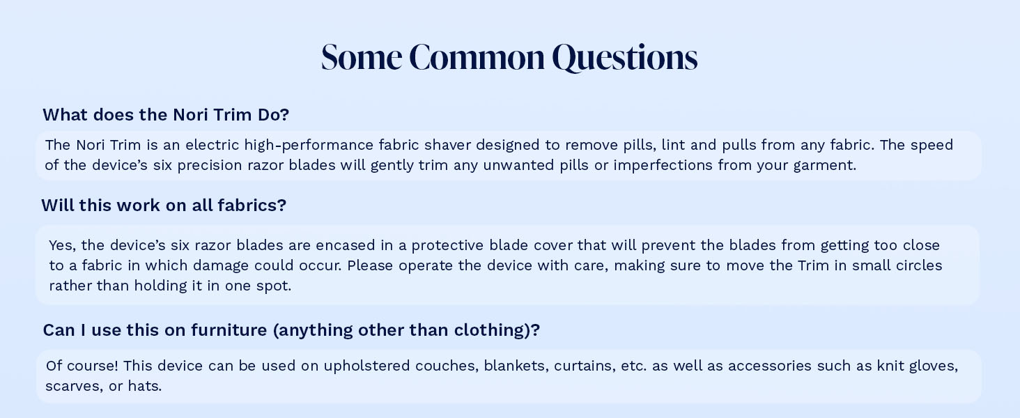The Nori Trim Fabric Trimmer For Pill on Clothing and Furniture