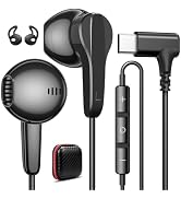 APETOO USB C Headphones Magnetic Wired Earbuds iPhone 17 16 15/iPad Pro, Right Angle Type C in-Ea...