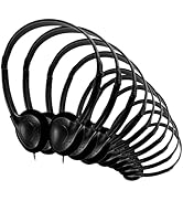 Wensdo 12 Pack Kids Headphones Bulk for Classroom School Students, Durable Wholesale Class Set He...