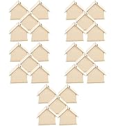 Angoily 25pcs Wooden Piggy Bank, Unfinished Savings Bank House Money Box for Boys Girls Adults to...