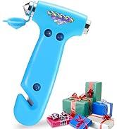 THINKWORK Car Safety Hammer for Teen Boy and Men's Gifts, Blue Three-in-One Emergency Escape Tool...