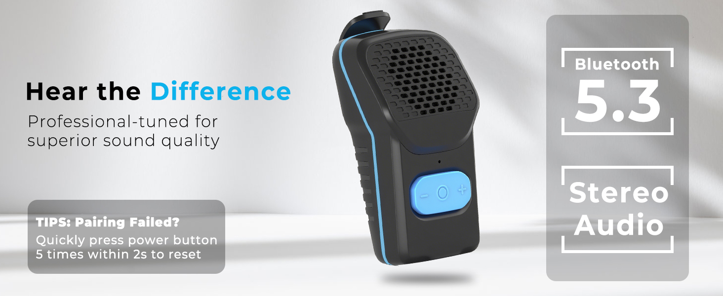 wearable bluetooth speaker clip on