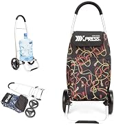 Grocery Cart on Wheels,Trolley Cart with Wheels,Shopping Cart Bags for Groceries Removable Wheels...