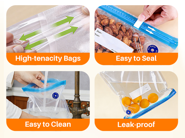 Vacuum Sealer Bags, 20 Reusable Vacuum Sealer Bags for Food