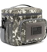 FlowFly Tactical Lunch Bag Large Insulated Lunch Box Cooler Tote for Men, Women with MOLLE/PALS W...