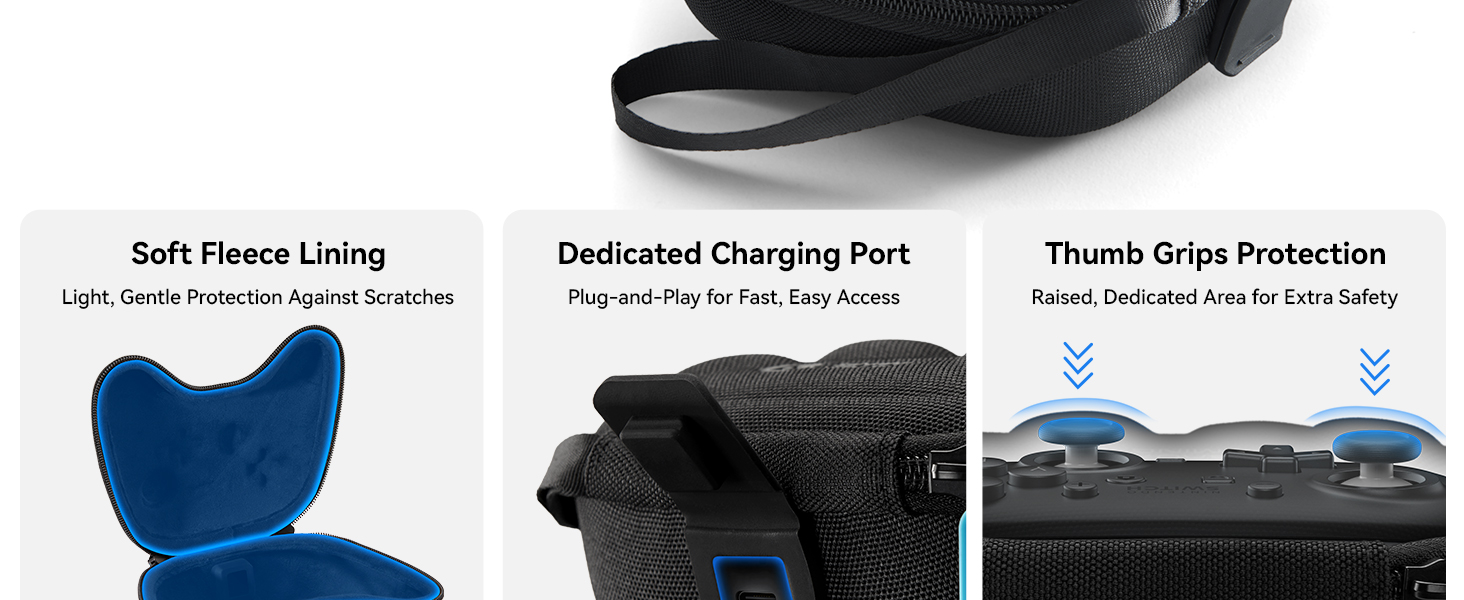 JSAUX Carry Case Compatible with Nintendo Switch Pro/Switch 2 Pro Controller
