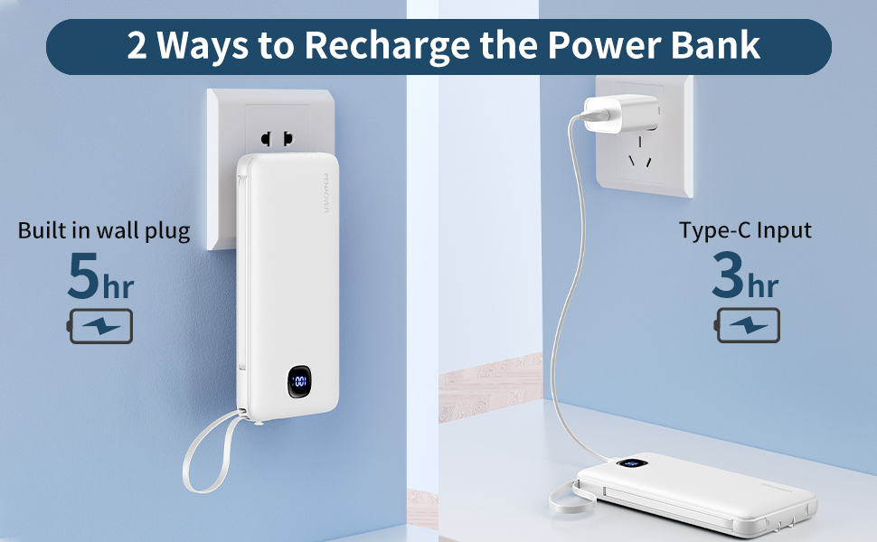 power bank with built in cables