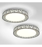ASD 20 Inch LED Flush Mount Ceiling Light Fixture for Bedroom, 42W 2475LM 5CCT 2700K-5000K, Triac...