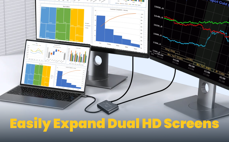 USB to HDMI Adapter for 2 Monitors