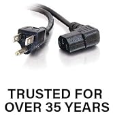 C2G 03152 18 AWG Universal 90 Degree Power Cord With 3 Pin Connector, 6 Feet (1.82 Meters), Black