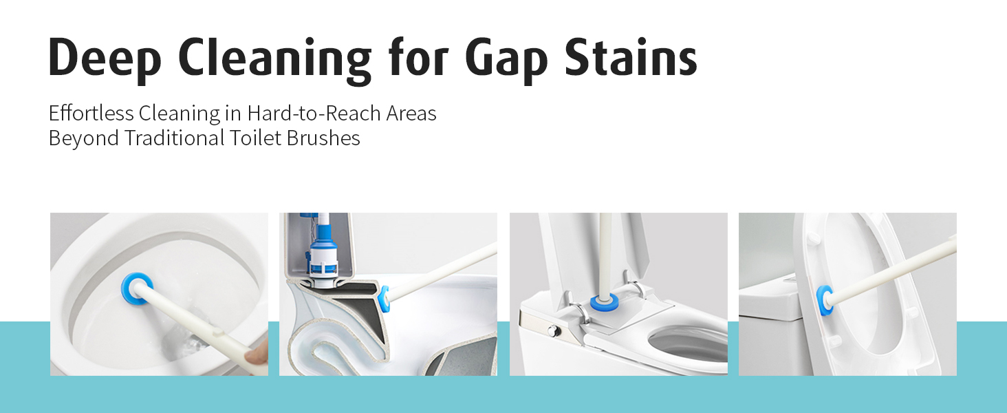 Cleaning toilet gap stains