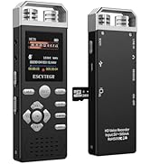 ESCYTEGR 144GB Digital Voice Activated Recorder 1536KBPS Audio Voice Recorder with Playback Recor...
